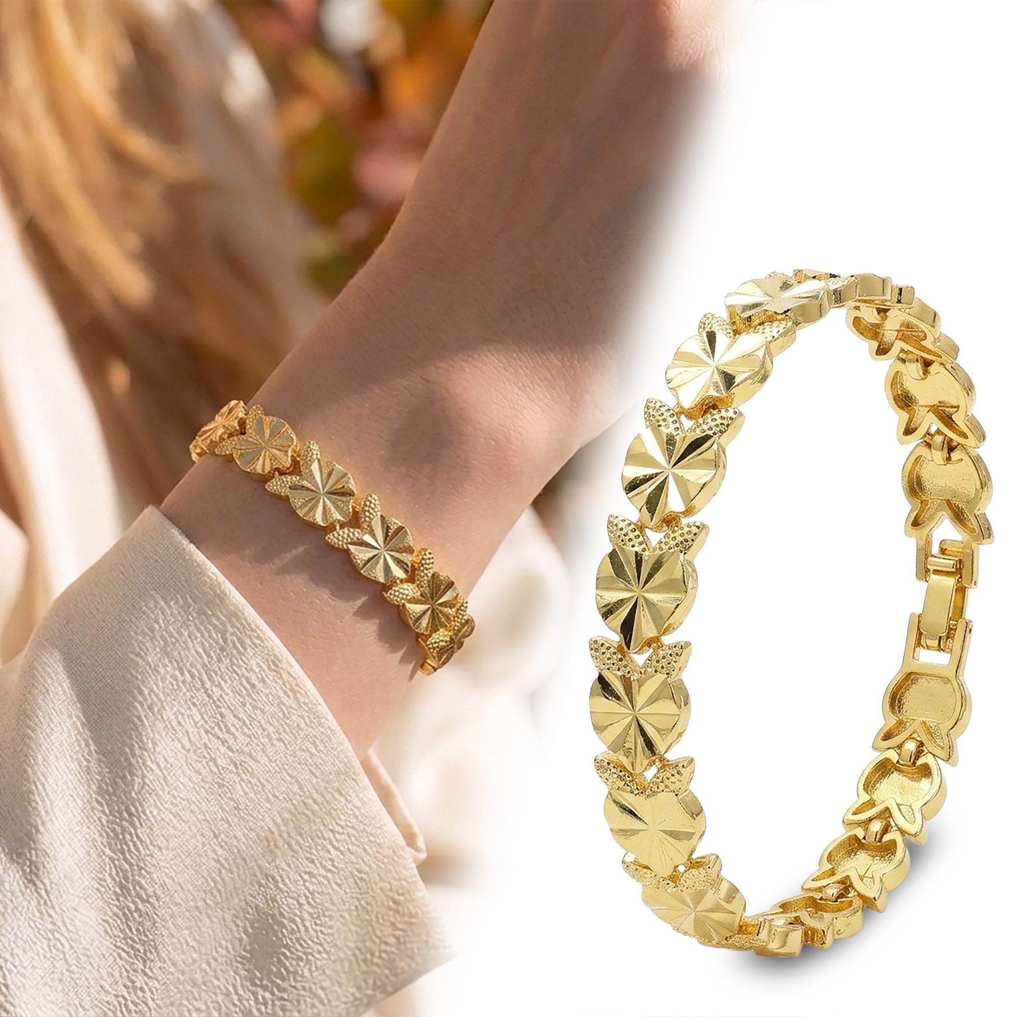 Takı Pusulası Amora 24K Gold Kaplama 8 mm Kadın Bileklik 4174KBV5D9