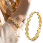 Takı Pusulası Amorette 24K Gold Kaplama 8 mm Kadın Bileklik 4174KBV5D13
