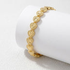 Takı Pusulası Amorette 24K Gold Kaplama 8 mm Kadın Bileklik 4174KBV5D13