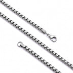 Takı Pusulası Arnavut Erkek Çelik Kolye 3mm 55cm Gümüş Rengi 4174ECK042