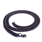Takı Pusulası Balık Sırtı Siyah Erkek Çelik Kolye 1,6mm X 4mm 4174CEK054