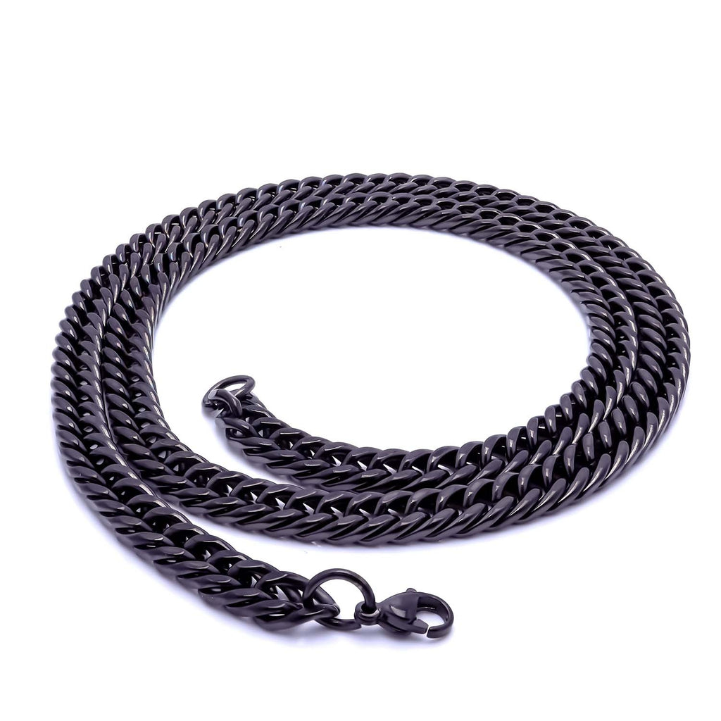 Takı Pusulası Balık Sırtı Siyah Erkek Çelik Kolye 1,6mm X 4mm 4174CEK054