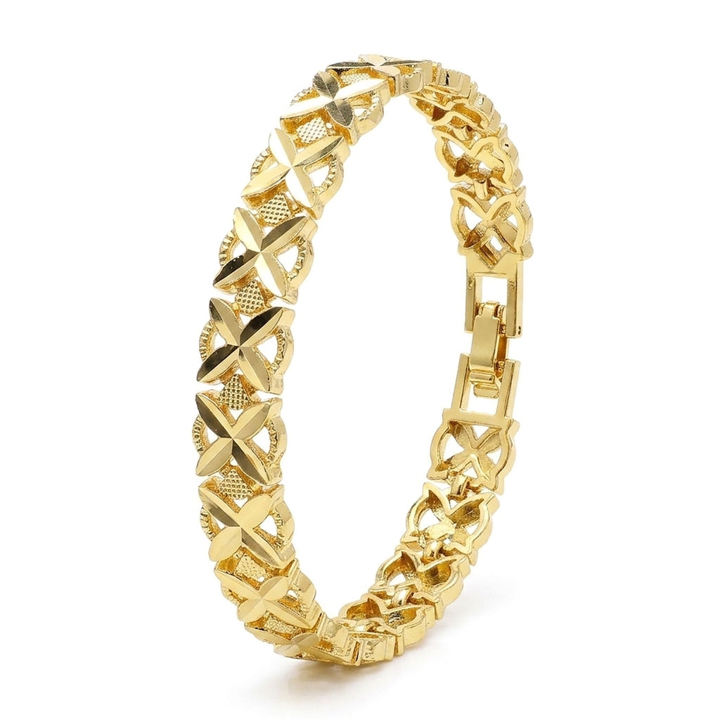 Takı Pusulası Clovera 24K Gold Kaplama 8 mm Kadın Bileklik 4174KBV5D2