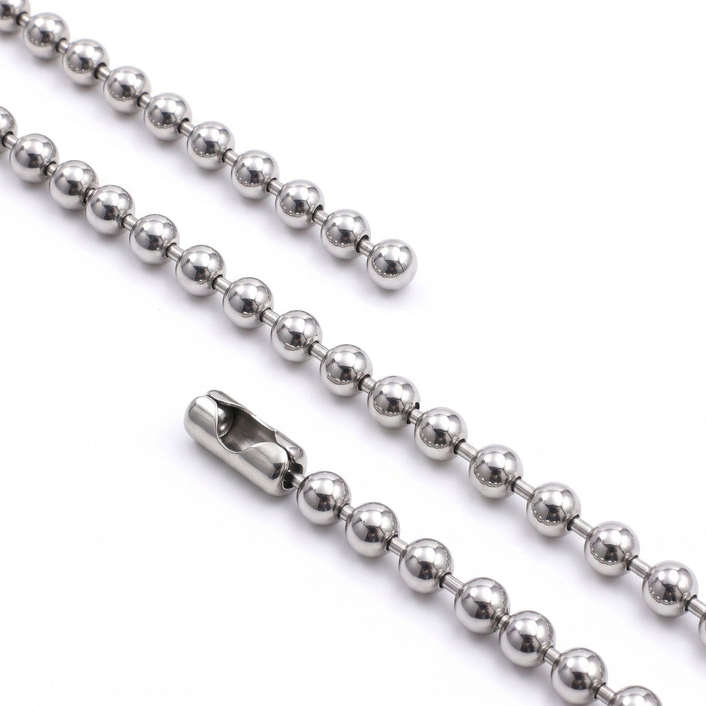 Takı Pusulası Damla Erkek Çelik Kolye 6mm 55cm Beyaz 4174ECK049