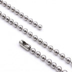 Takı Pusulası Damla Erkek Çelik Kolye 6mm 55cm Beyaz 4174ECK049