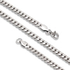 Takı Pusulası Ezme Balık Sırtı Erkek Çelik Kolye 7x2mm 55cm Gümüş 4174ECK036
