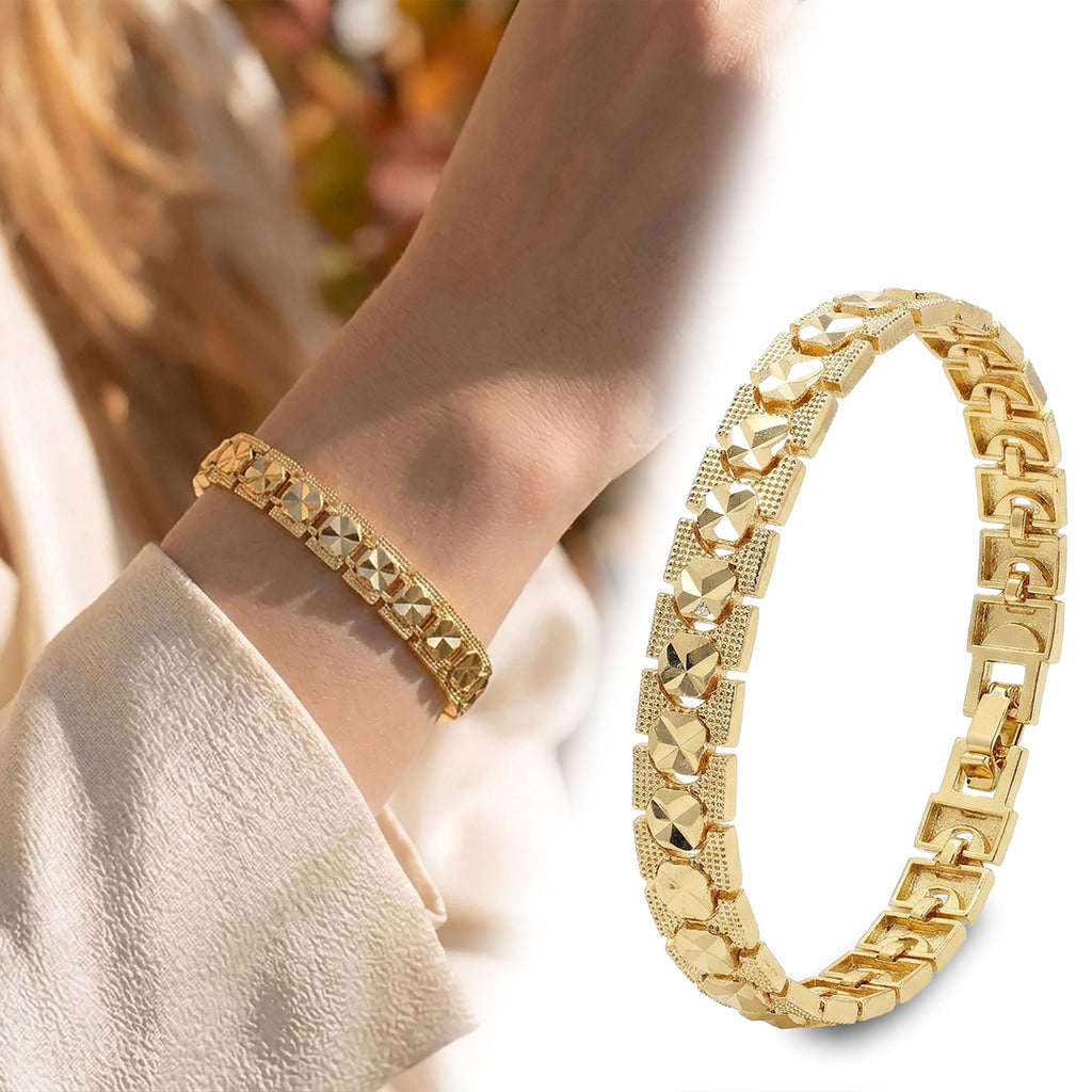 Takı Pusulası Facetta 24K Gold Kaplama 8 mm Kadın Bileklik 4174KBV5D6