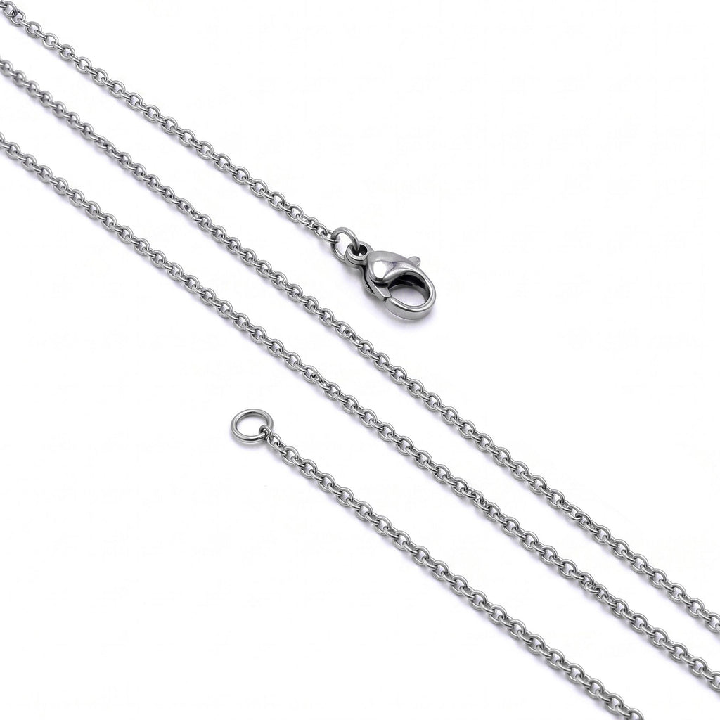 Takı Pusulası İnce Rulo Halka Tekli Erkek Çelik Kolye 1mm 55cm Beyaz 4174ECK050