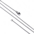 Takı Pusulası İnce Rulo Halka Tekli Erkek Çelik Kolye 1mm 55cm Beyaz 4174ECK050