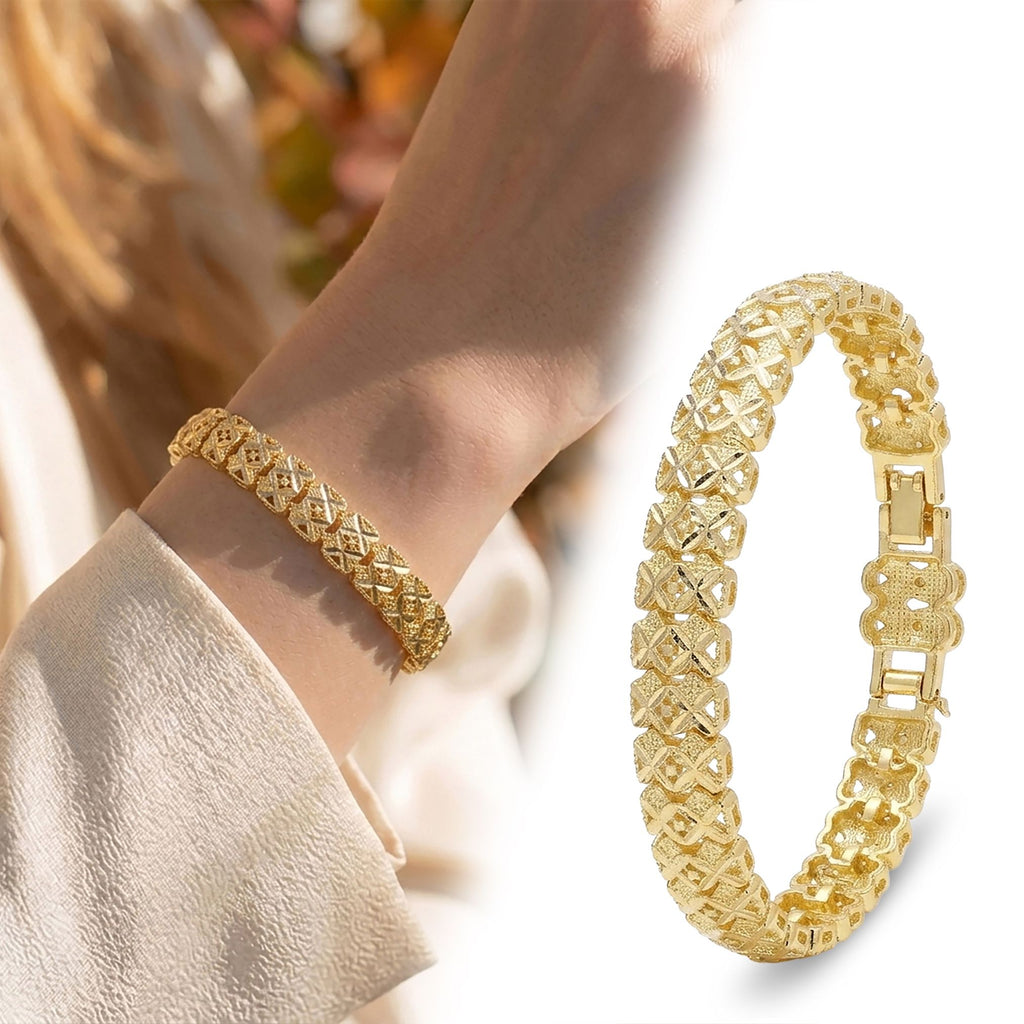 Takı Pusulası Infinity 24K Gold Kaplama 8 mm Kadın Bileklik 4174KBV5D8
