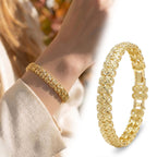 Takı Pusulası Infinity 24K Gold Kaplama 8 mm Kadın Bileklik 4174KBV5D8