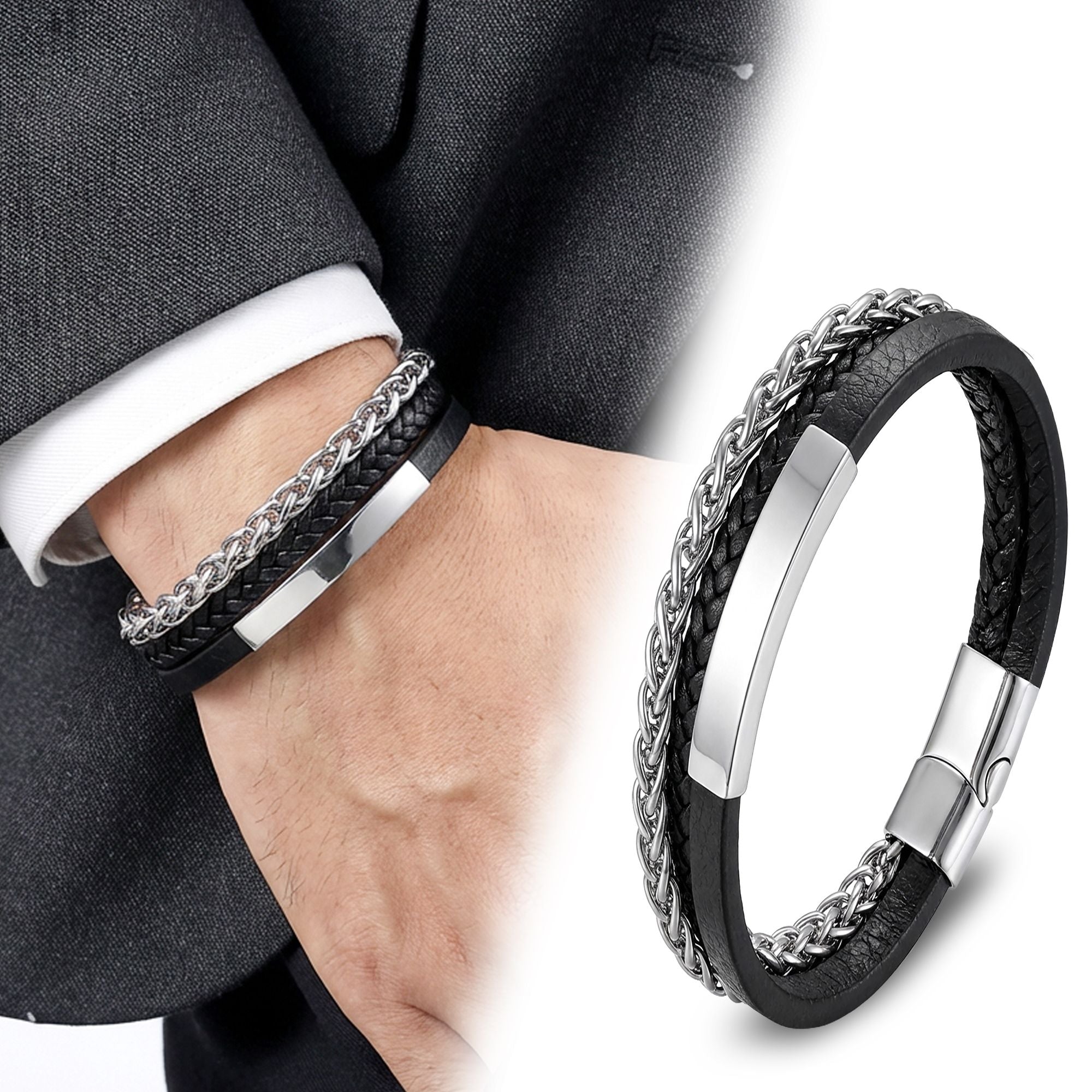 Takı Pusulası İsim Yazılabilir Çoklu Çelik Zincir Bileklik – Beyaz 41744B28D4