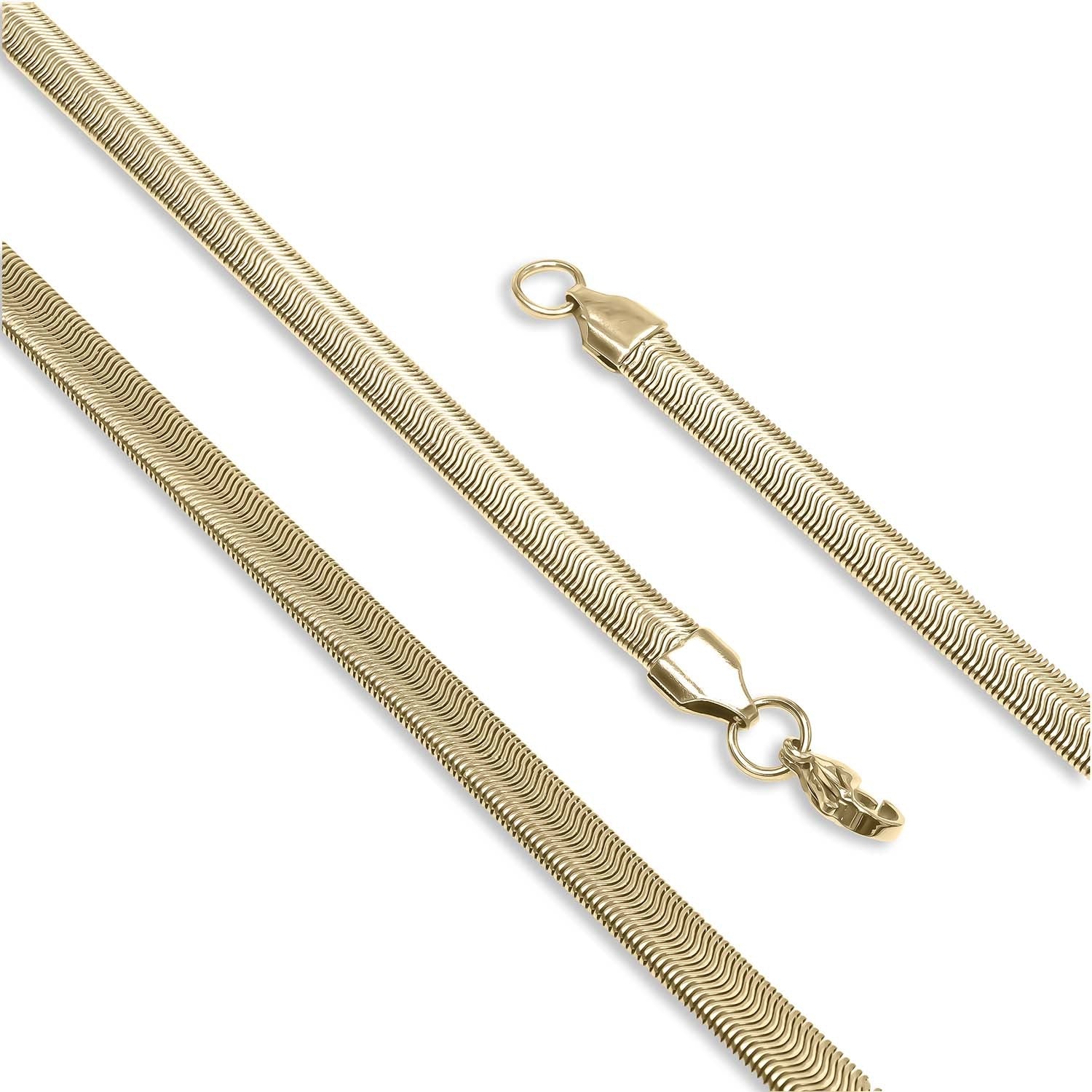 Takı Pusulası İtalyan Tasarım Sarı Çelik Zincir Kolye 2mm x 6mm 4174CEK047