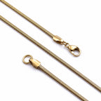 Takı Pusulası İtalyan Zincir Erkek Çelik Kolye 3x2 mm 55 cm Gold 4174ECK015