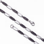 Takı Pusulası Kesme Kibrit Erkek Çelik Kolye 3mm 55cm Üç Renkli 4174ECK056