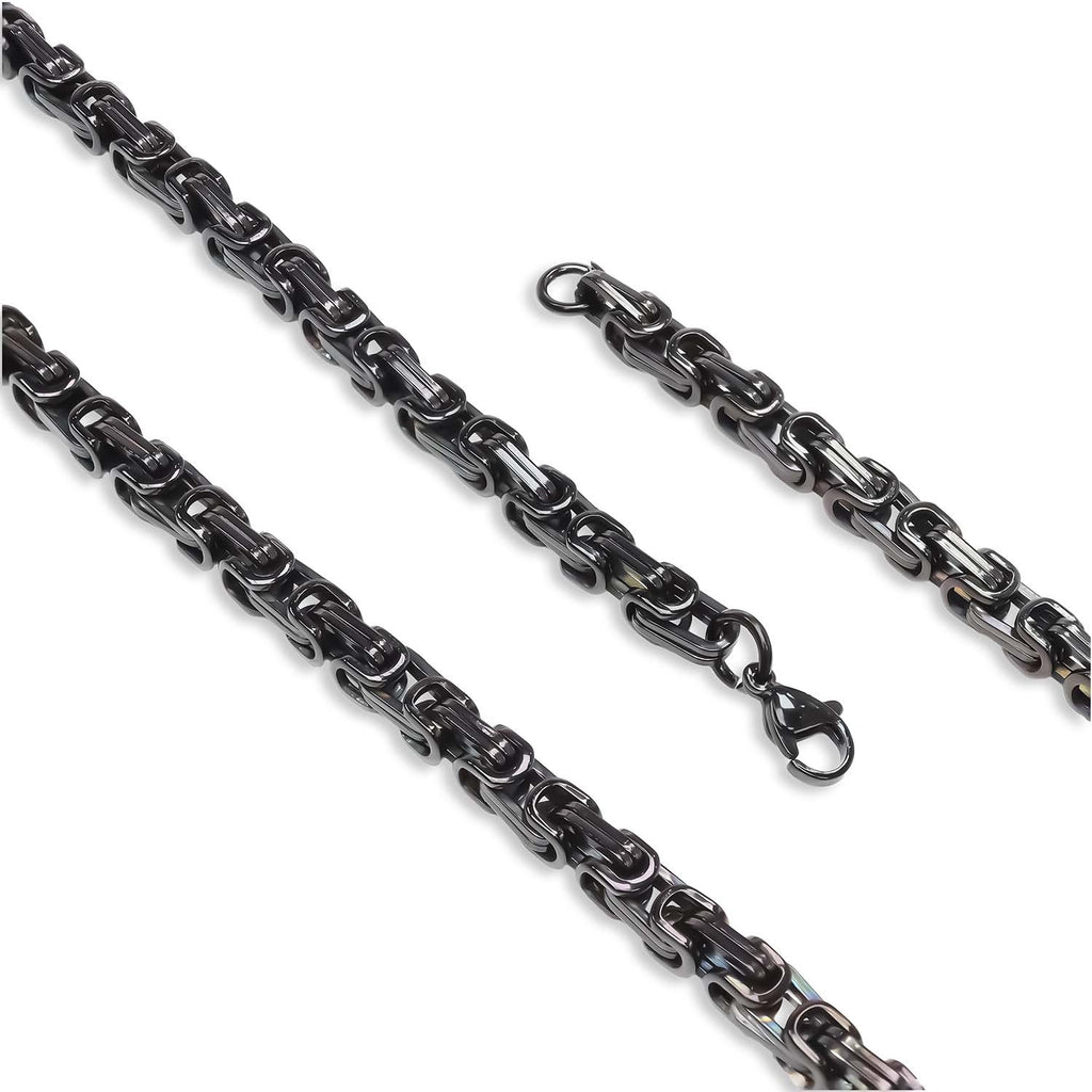 Takı Pusulası Kral Erkek Çelik Kolye 5mm 41744P6D80
