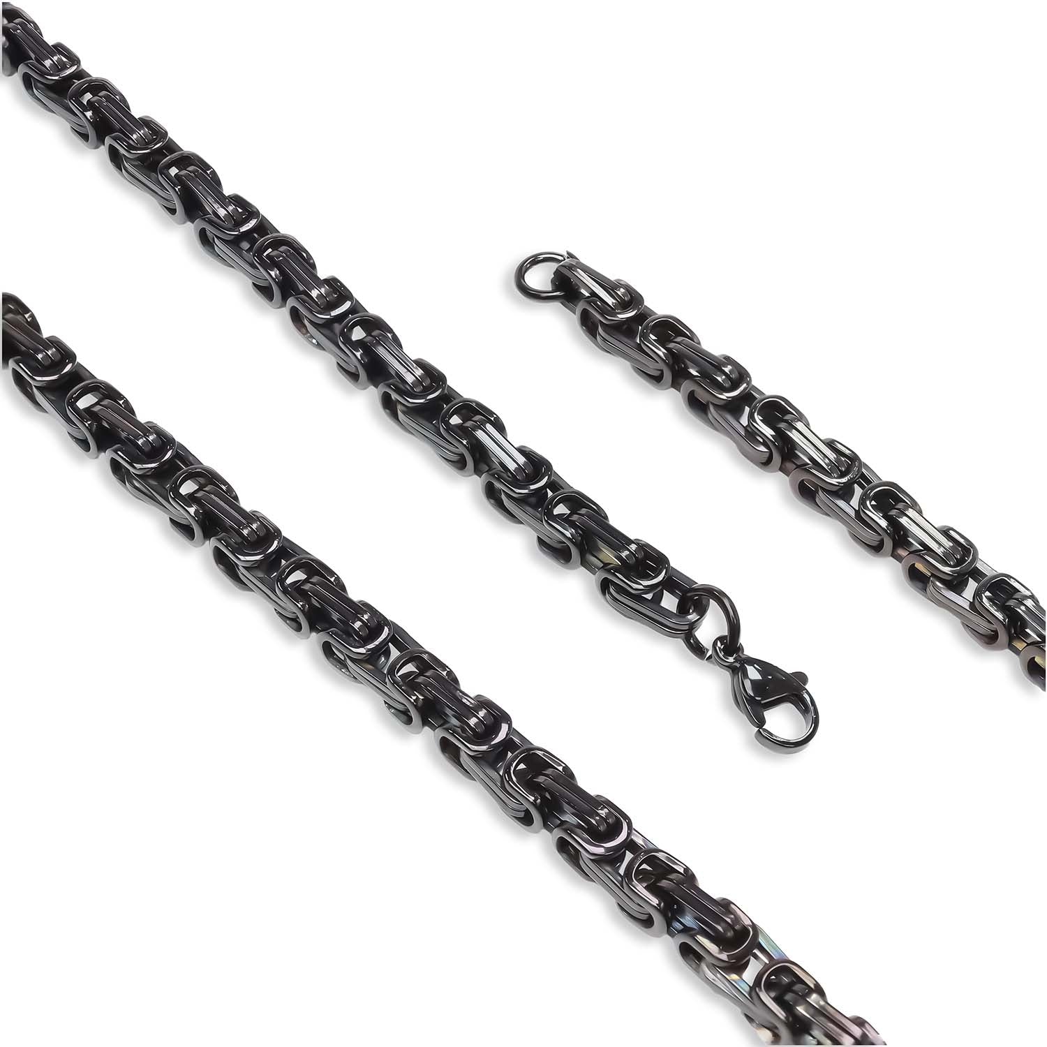 Takı Pusulası Kral Erkek Çelik Kolye 5mm 41744P6D80