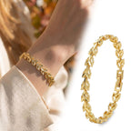Takı Pusulası Laurel 24K Gold Kaplama 8 mm Kadın Bileklik 4174KBV5D5