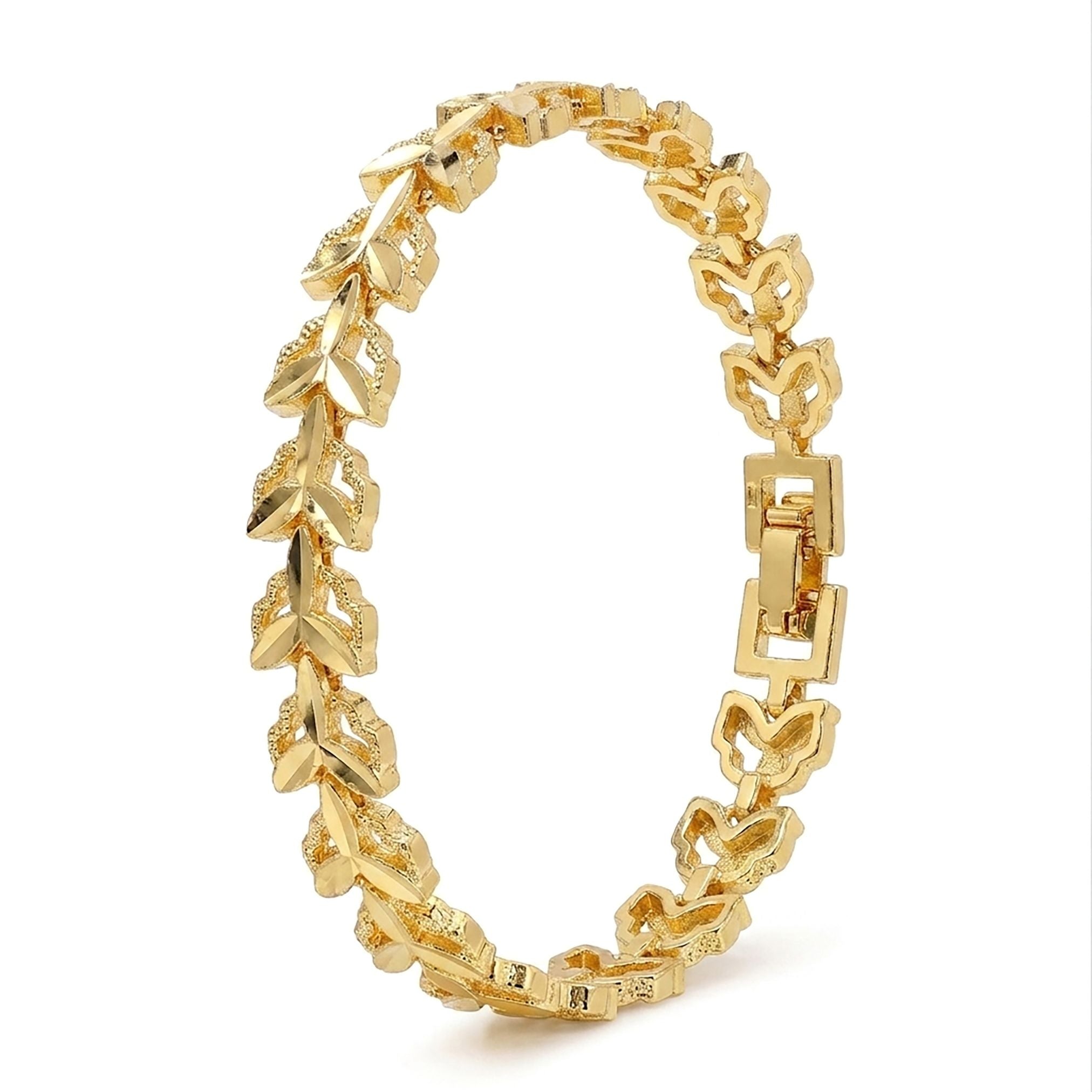 Takı Pusulası Laurel 24K Gold Kaplama 8 mm Kadın Bileklik 4174KBV5D5