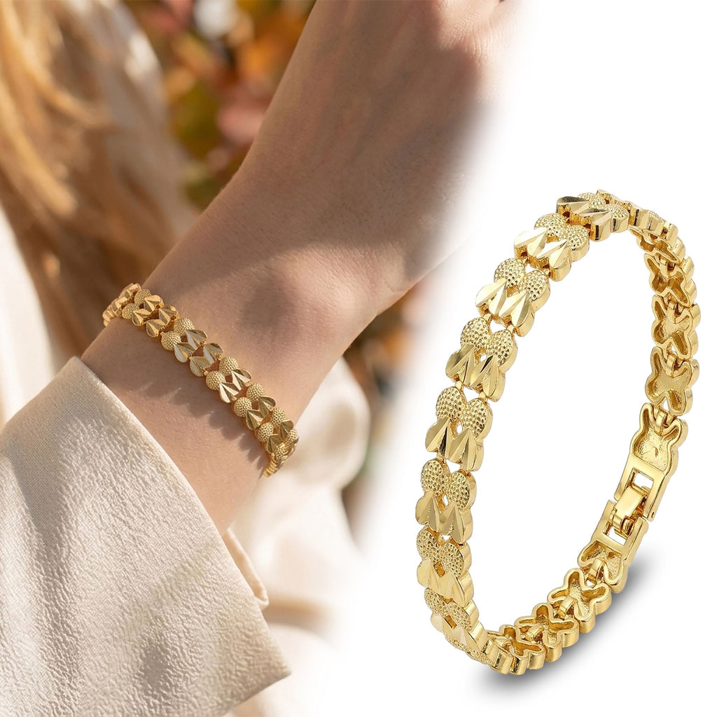 Takı Pusulası Lovelle 24K Gold Kaplama 8 mm Kadın Bileklik 4174KBV5D11