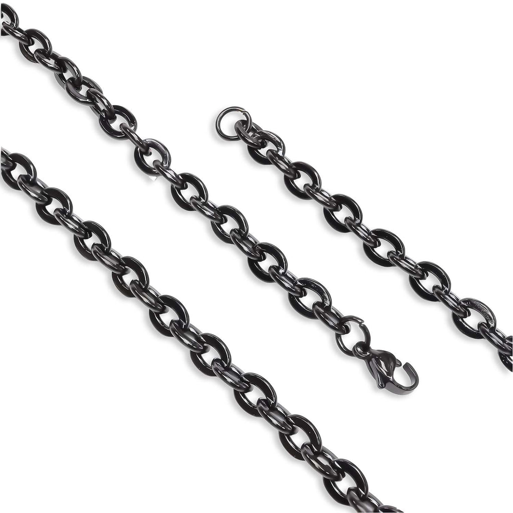 Takı Pusulası Mariner Siyah Çelik Erkek Kolye 1.6mm x 6mm 4174CEK035