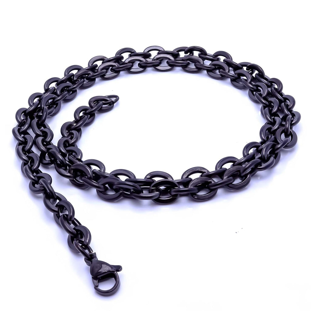 Takı Pusulası Mariner Siyah Çelik Erkek Kolye 1.6mm x 6mm 4174CEK035