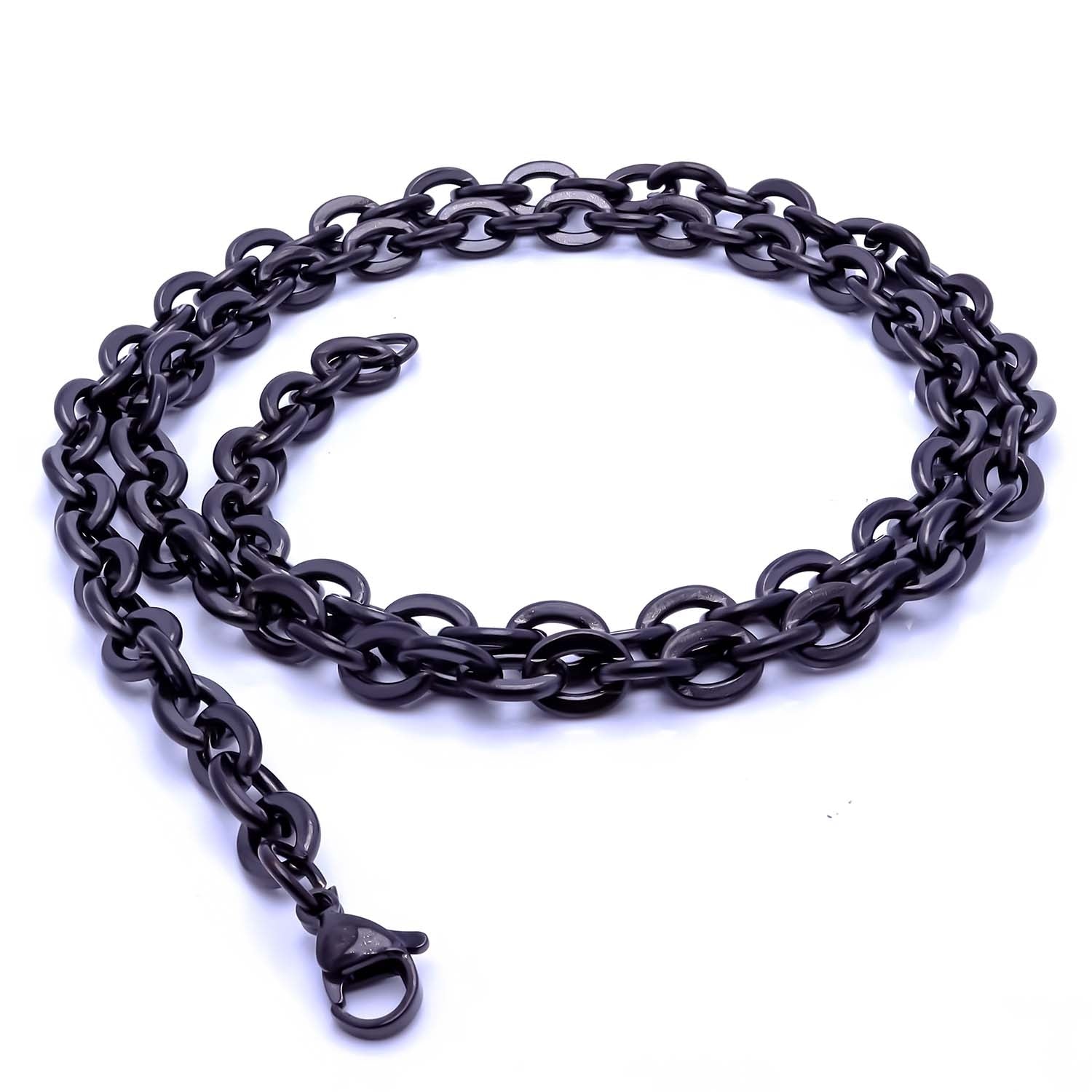 Takı Pusulası Mariner Siyah Çelik Erkek Kolye 1.6mm x 6mm 4174CEK035