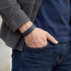 Takı Pusulası Mavi Siyah Çoklu Deri Bileklik 41743B2D7