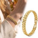 Takı Pusulası Nexa 24K Gold Kaplama 8 mm Kadın Bileklik 4174KBV5D3