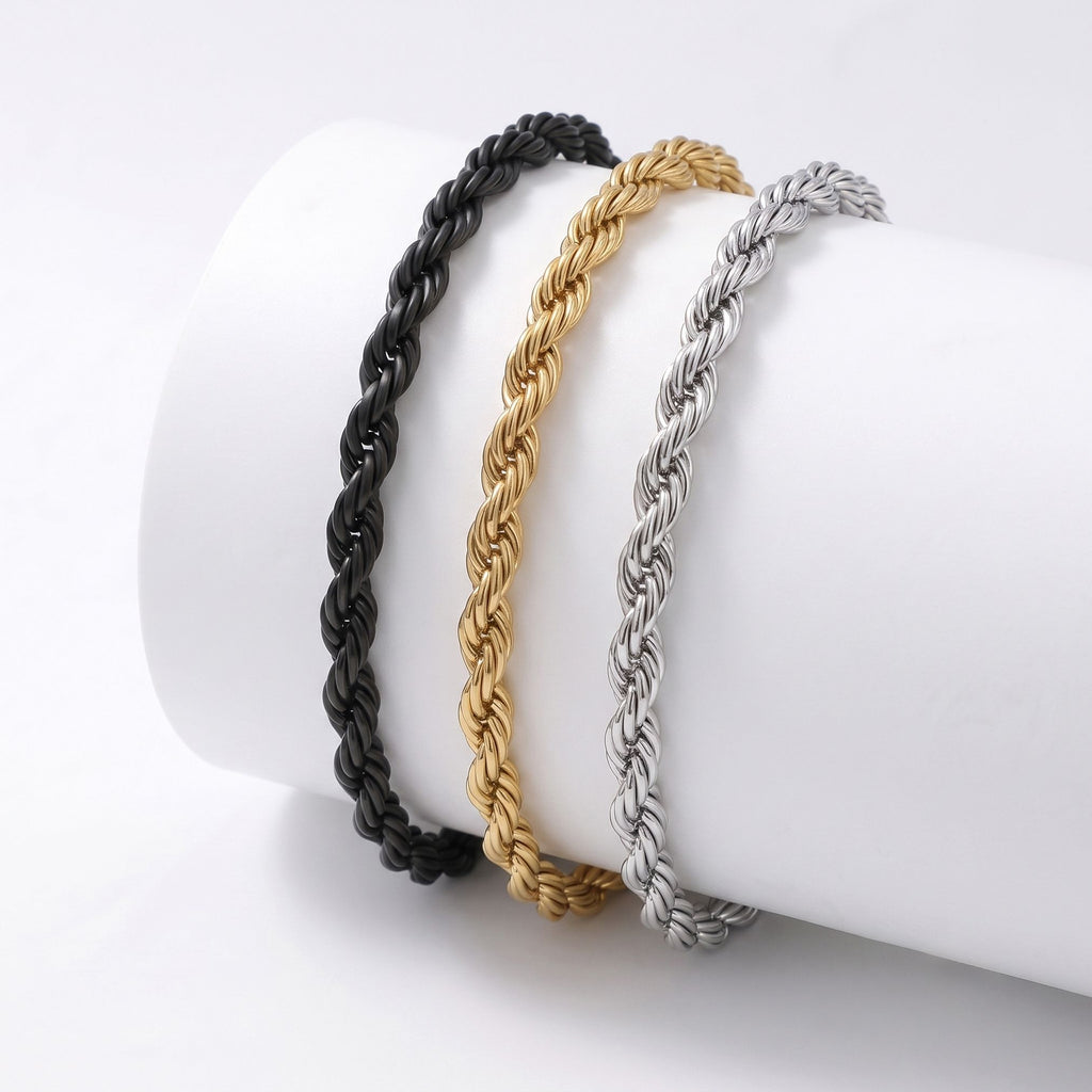 Takı Pusulası Rope Halat Çelik Zincir Bileklik 6mm 4174CZB2D8