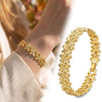 Takı Pusulası Sakura 24K Gold Kaplama 8 mm Kadın Bileklik 4174KBV5D7