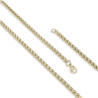 Takı Pusulası Kolye Sarı Renk Çelik Erkek 4mm 4174CEK015