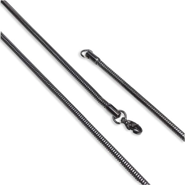 Takı Pusulası Spiral Çelik Kolye 3mm - Siyah 4174CEK048