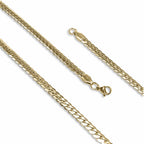 Takı Pusulası Yassı Yılan Sırtı Sarı Çelik Kolye 1.2mm X 4mm 4174CEK039